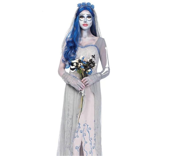 [RM] Corpse Bride brudekjolesæt til kvinder Halloween karneval fest cosplay kostume L