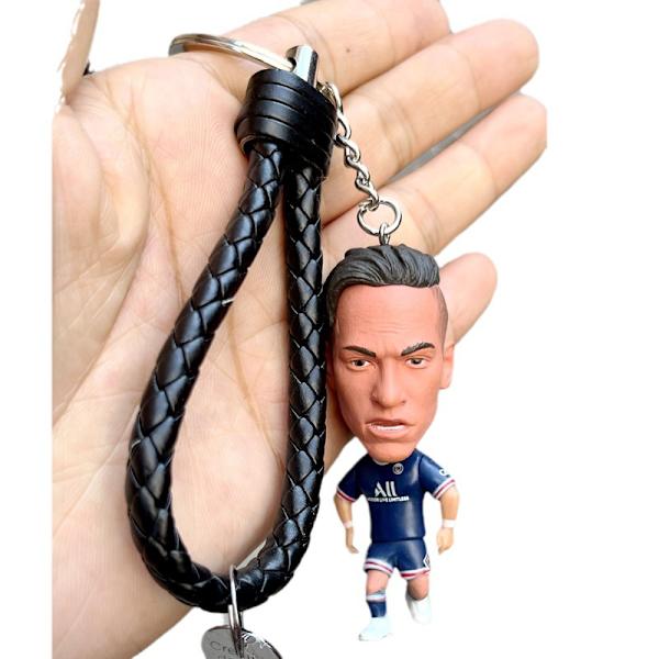 Fotbollsfans stjärndockor Ronaldo, Neymar, Messi, Lewandowski, Mbappe Royce hänge nyckelring Paris Mbappe