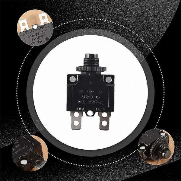 2-polet vippekontakt 10A 250V AC DC tænd/sluk vippekontakt Black Silver Tone