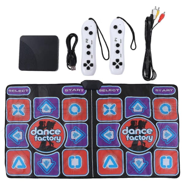 [RM]Music Dance Mat Double Player Training Foldable Early Education Electronic Dance Mat For Living Room With AV Cable