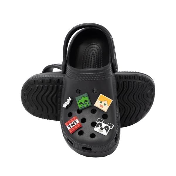 [RM]Minecraft Charm Clogs 2 Svart Svart Black 2 UK