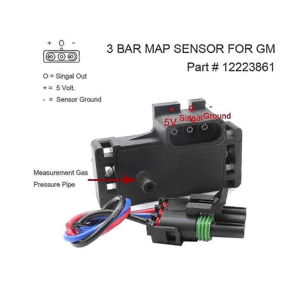 3 Bar Ny Kort Manifold Absolut Tryksensor Til 12223861 16040749