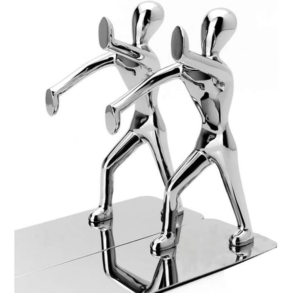 [RM]Modern Book Organization Solution, Creative Man-Shaped Bookends with Non-Slip Base for Home Office Decoration