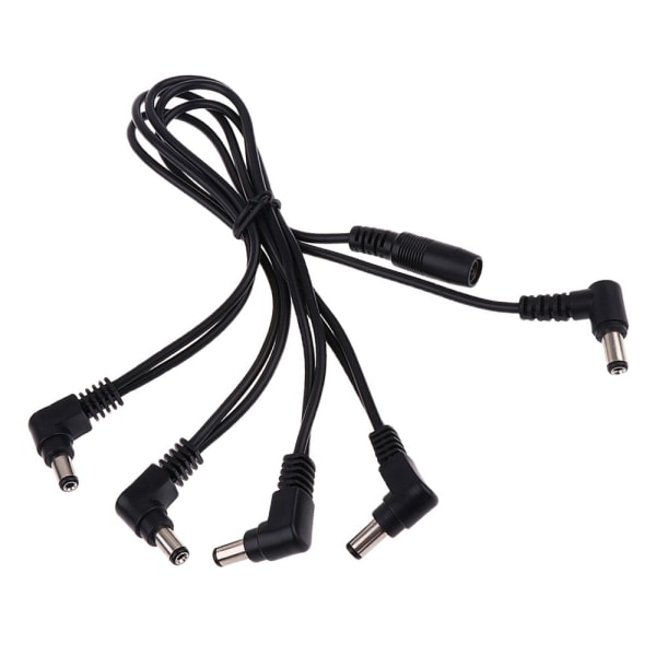 elektrisk gitarr effektpedal 9v 1a adapter 5-vägs strömkabel