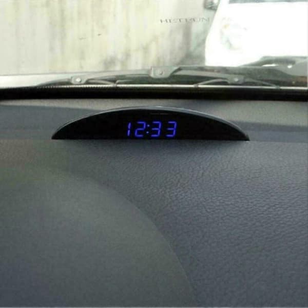 [RM] 12V Digitalt LED-alarm elektronisk bilur, voltmeter og termometer