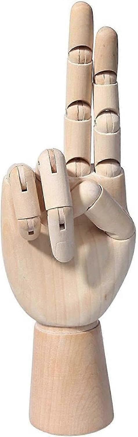 12 tums mänsklig högerhandsmodell i trä för teckning - höger hand