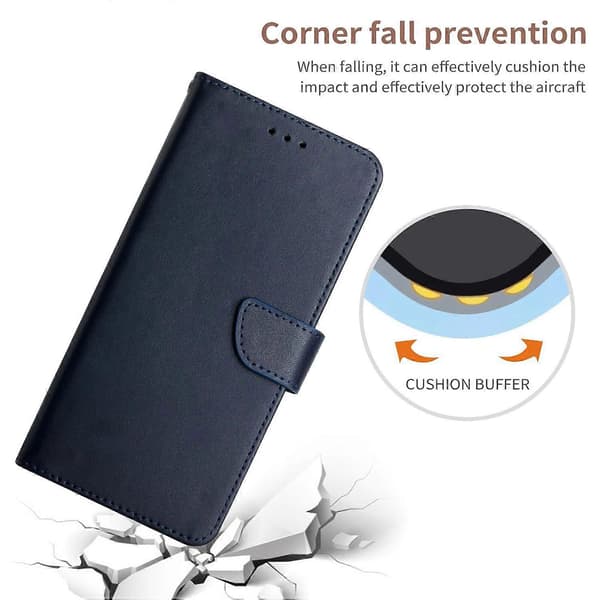 Nappa Texture Genuine Leather Flip Case + Inner TPU Shell Drop-proof Wallet Stand Phone Cover