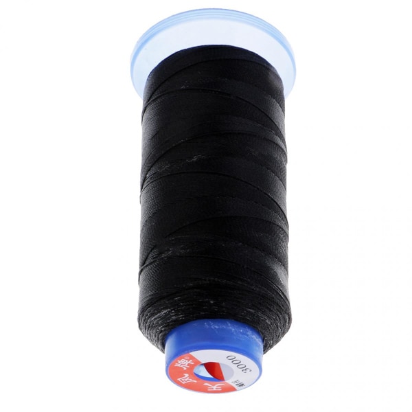 1 st 500d rund polyester vaxad tråd Sy läder Craft svart