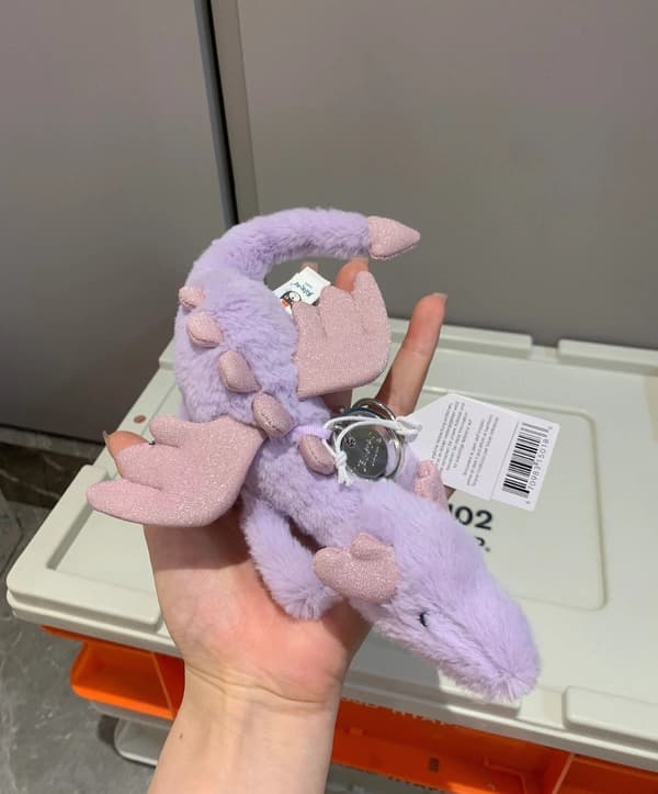 Jellycat Lila Dragon Bag Charm - Cute Keychain, Magical Accessory[RM]