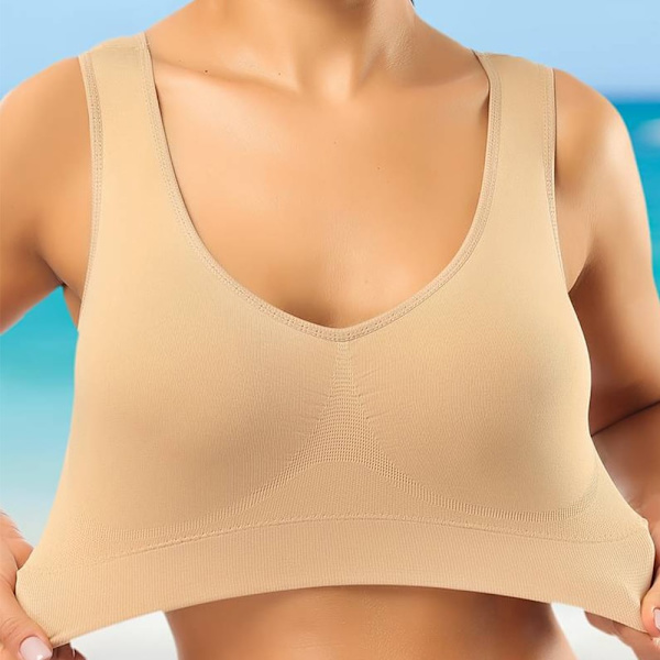 [RM]Ahh Bra - 5-pack Seamless Bras White Vit l