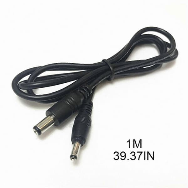 5.5x2.1mm til 3.5x1.35mm DC strømkabel han til han til CCTV-kamera LED-skærm