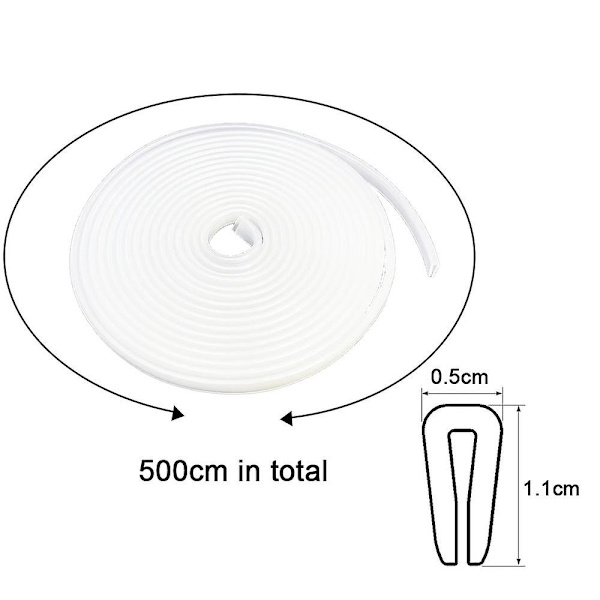Osynlig Dörrkantsförsegling Anti-repa List Bildörr Anti-kollisionslist Biltillbehör Transparent Shape2