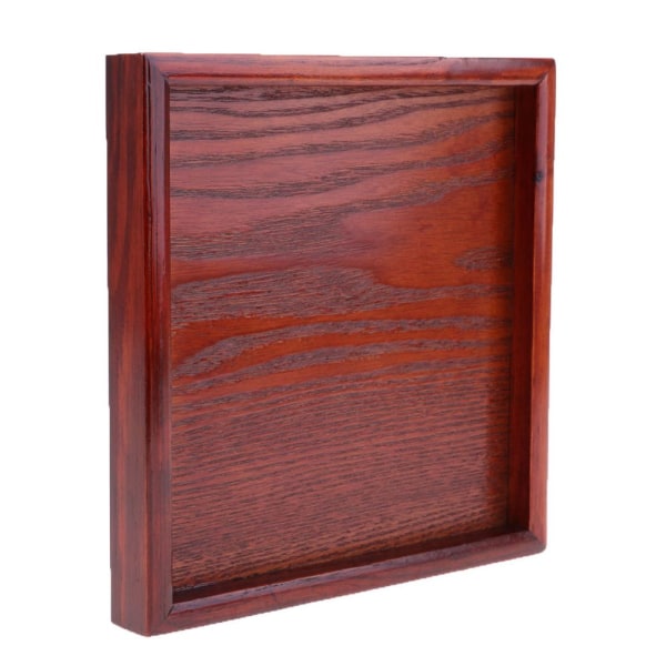 Rektangulär träbricka sandbord basmodell bordsställ 18x18cm