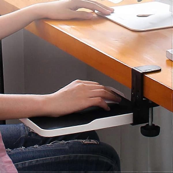Komfortabel blød håndledsstøtte affjedring musemåtte rackmonteret, ergonomisk sort white