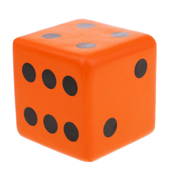 Tärningar i skumgummi pricktärningar speltärningar för matematikundervisning orange leksak