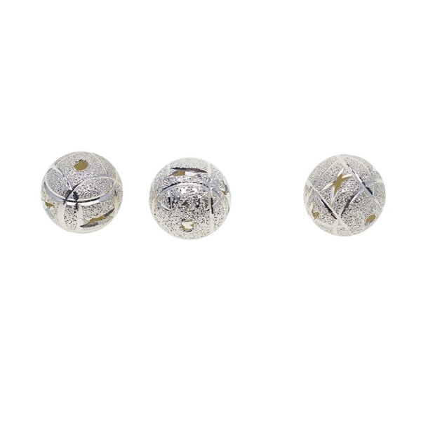 20 st graverade smycken gör metallkulpärlor 12x12 mm rund lykta