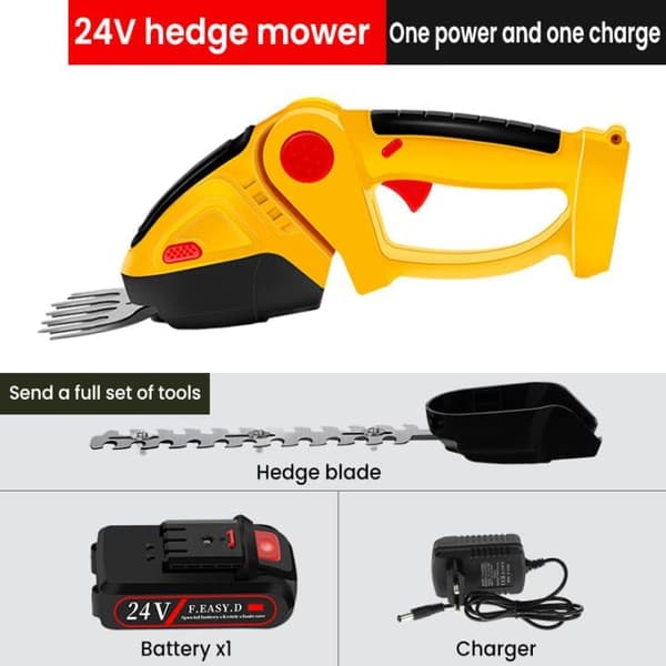 [RM] Electric Hedge Trimmer, 24 Volt Cordless Electric Pruning Shears, Lightweight Pruning Shears for Cutting and Mowing