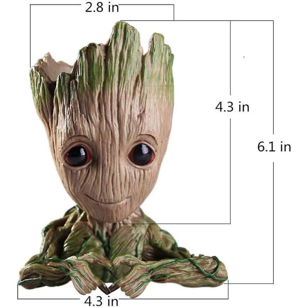 Blomkruka Treeman Baby Groot Suckulent Planter Söt Grön Växt Blomkruka Guardians Of The Galaxy - Ny (grön)