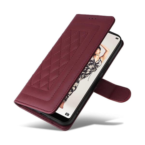 [RM] Læder Flip-etui til Huawei P20 Pro Wine Red