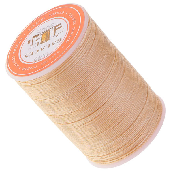 0,45 mm Lädersömnadstråd Handsydd Reparationstråd Beige