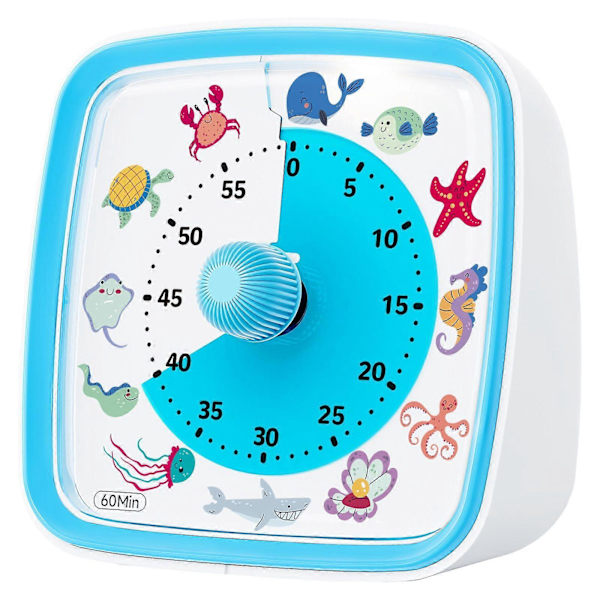 60-minutters visuel timer med natlys, nedtællingstimer, Pomodoro-timer med color 1