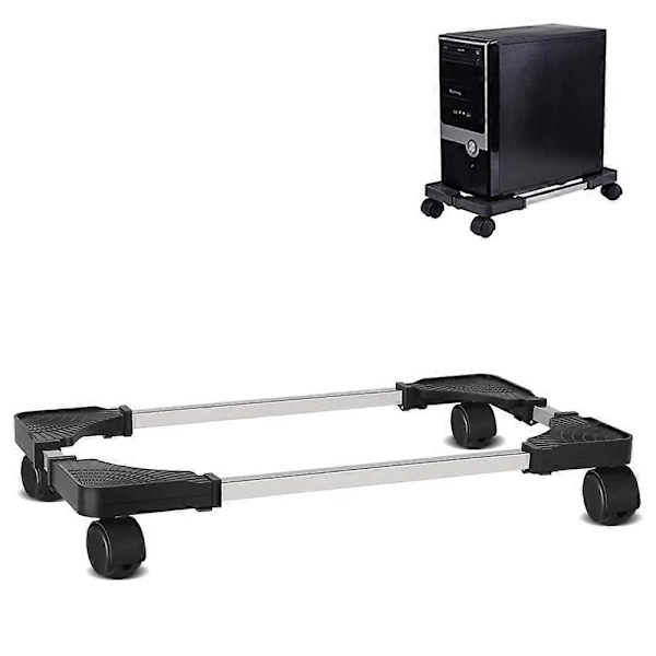 Universal CPU Stand for Desktop, Adjustable CPU Stand with 4 Wheels, Under Desk Support.[RM]