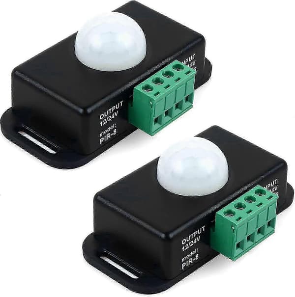 2026 Bästa 2-delade rörelsesensorbrytare, 12V/24V PIR-sensor LED-brytarkontroll för flexibla LED-lister