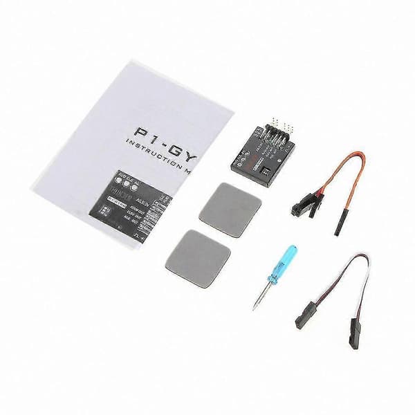 3-akset gyro-stabilisator til flyvekontrolsystem til fastvingede fly Black