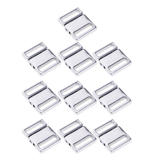10 set bikini clips hake och snäpp metallrem bh baddräkt 11mm