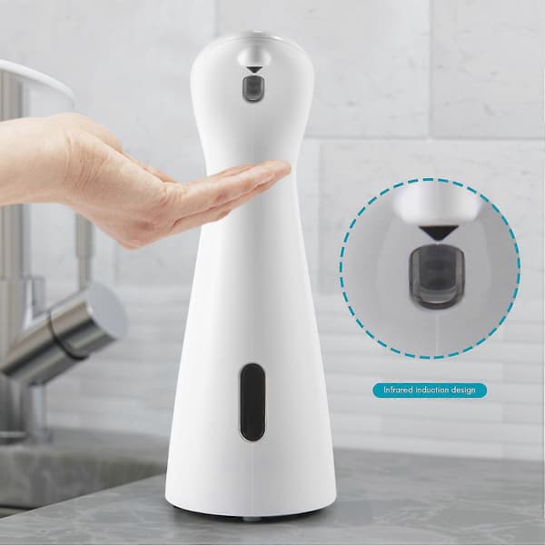 Xh Automatisk Sæbedispenser, Trykfri Sæbedispenser, Med Automatisk Infrarød Sensor Sæbedispenser, Ipx6 Vandtæt White