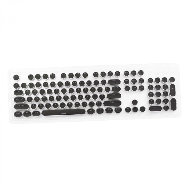 Gaming Tangentbord PBT Runda Tangenter Double Shot Retro Svart
