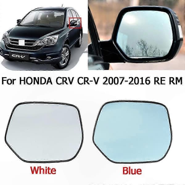 Uppvärmd sidospegel för CR-V 2007-2016 - Vänster/Höger backspegel med blå/vit lins 1Pcs Left Blue