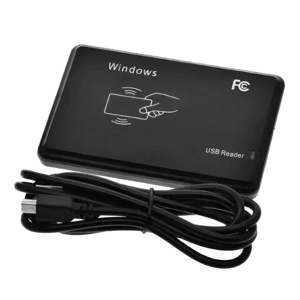 5X USB RFID-leser 125khz EM4100 ID Berøringsfri følsom smartkortleser TK4100 Støtte Windows-system RFID-leser Black