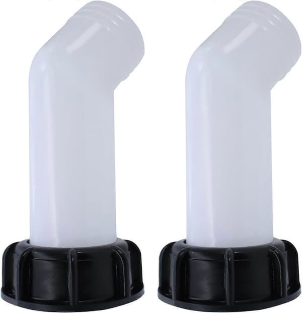 Pakke IBC-udløbsventil, IBC-adapter S60 x 6, groft gevind, IBC-udløbstud, IBC-tanktilbehør, afløbsdæksel