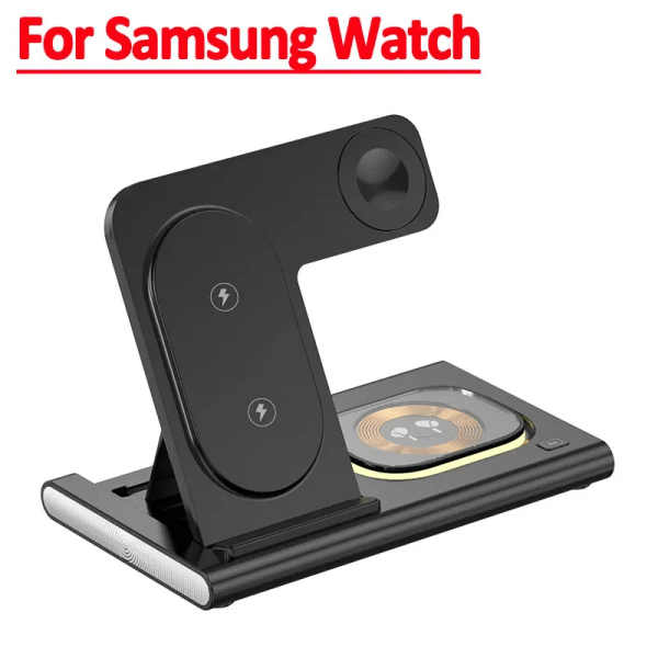 30W trådlöst laddarställ 3 i 1 för iPhone 14 13 12 Pro Max Apple Watch 8 7 Samsung Watch 5 Airpods Snabbladdningsdockningsstation For Samsung Black