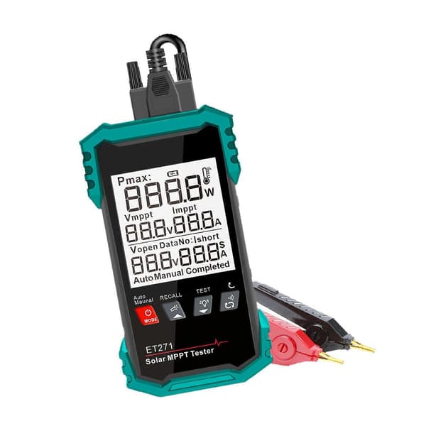 MPPT Effektivitetstester til Solcelleanlæg 1600W Strømmåling 1600W Solpanel Tester Flerfarvet Multicolor