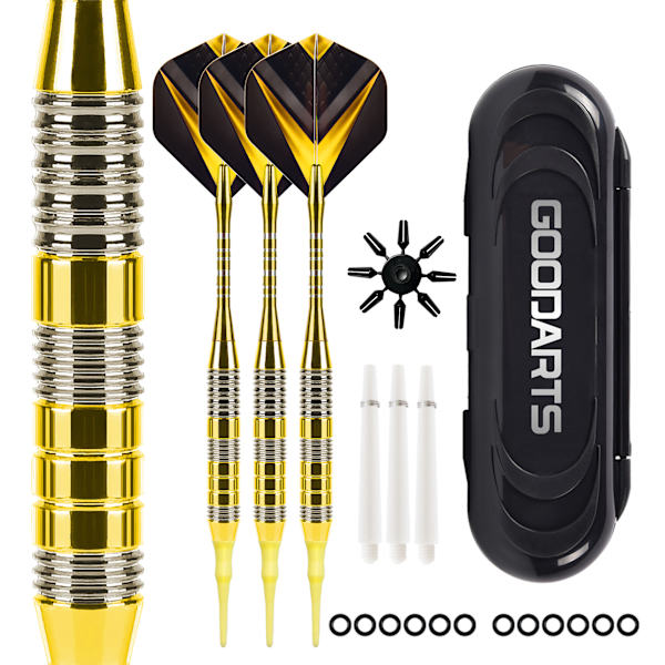 GOODARTS Mjuka Dartpilar Set Färgglada Dartpilar Nål med Skydd yellow