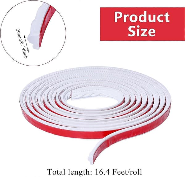 Flexibel list självhäftande flexibel 5 meter list vit texturerad flexibel gjuten list för väggdörr