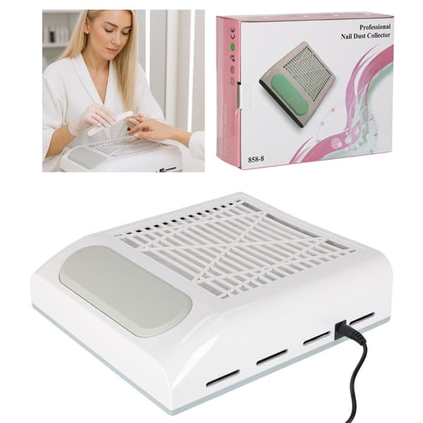 Nail Dust Collector for Manicure - 80W Vit white
