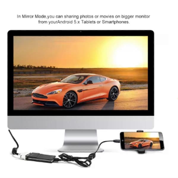 USB–HDMI-yhteensopiva/DVI/VGA-videosovitin (Displaylink IC) USB 2.0 DVI/VGA-SOVITIN Mac OS:lle, Wind Black