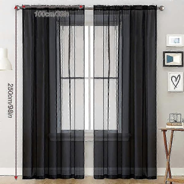 Voilegardiner med rysjer i linoptikk Transparent color