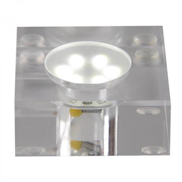 Glas Kristallkula LED Ljusbas USB-driven Display Sockel Dekor 8x8cm