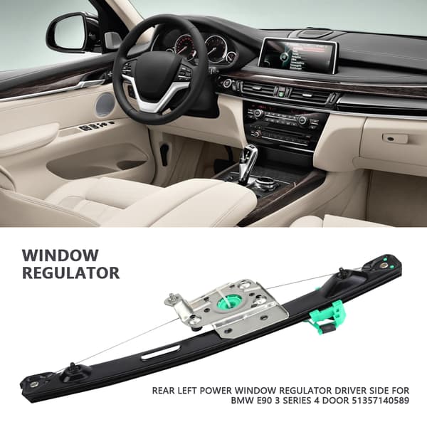 [RM] Bakre venstre vindusregulator førerside for E90 3-serie 4 dører 51357140589