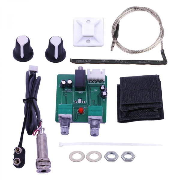 5-bands gitarr equalizer, AL-204 EQ Equalizer Pickup Tuner, Akustisk gitarr musikinstrument DIY-tillbehör