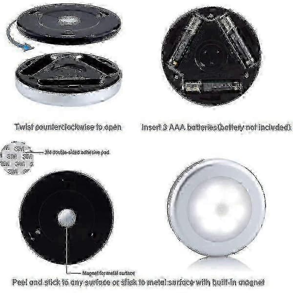 3 trådlösa 6 LED mänsklig sensor utomhuslampa