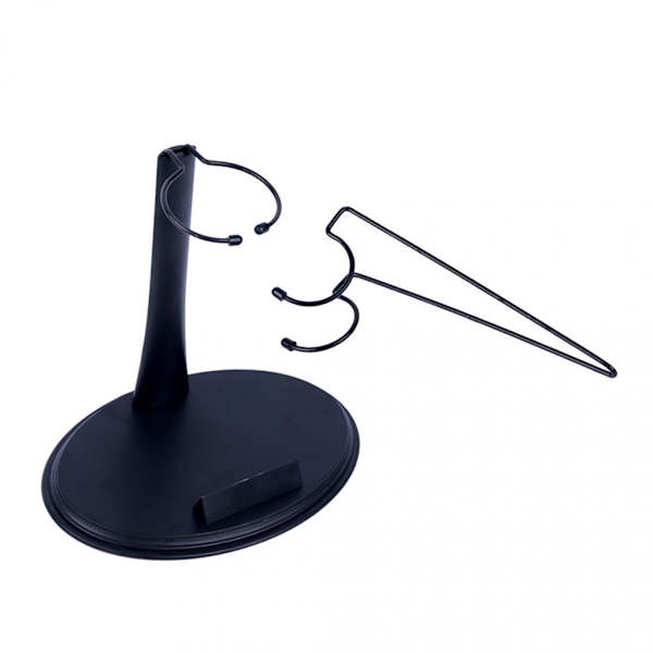 3x 1/6 Skala U-Typ och Bugue Typ Displayställ Hållare för 12'' Actionfigurer - Svart