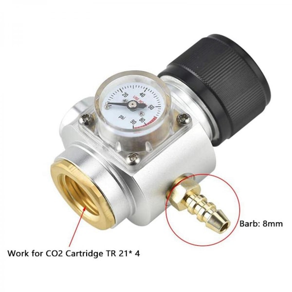 CO2 Mini Gasregulator CO2 Laddare Kit Rostfritt Stål för Soda Stream Kombucha, Kallt Kaffe, Mousserande