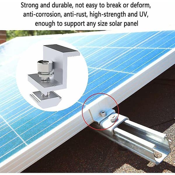 6-pack solpanelsmonteringsfästen, Z-typ sidopress PV-fästen, 30 mm höjd