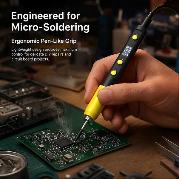 Professionel USB-loddekolbe med et digitalt temperaturområde på 200-500°C, til PCB-reparation