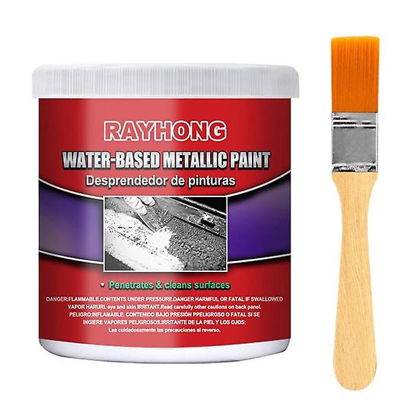 Vattenbaserad metallfärg 100g Rostborttagningsfärg med pensel Multifunktionell rostskyddsbehandling Bilbeläggning Primer för garage